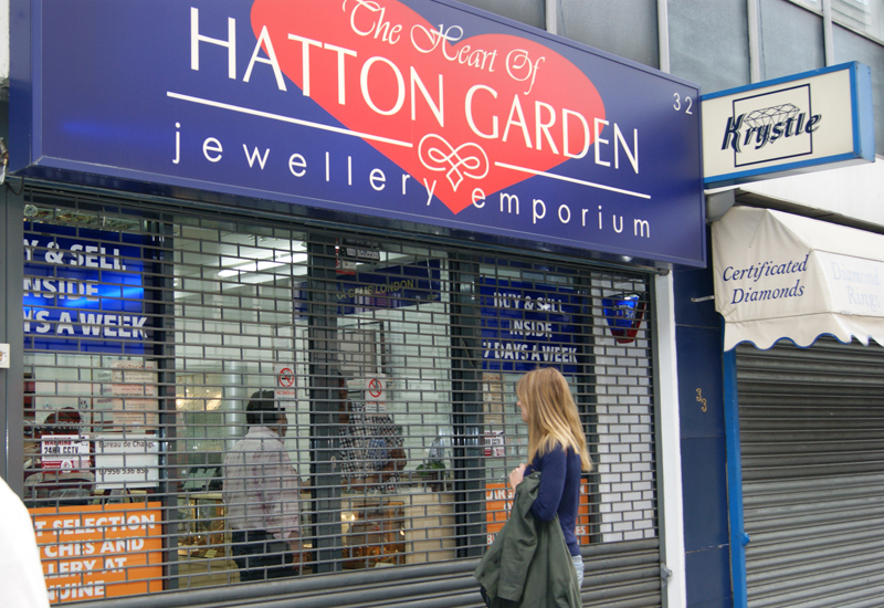 Hatton garden jewellery shop shops